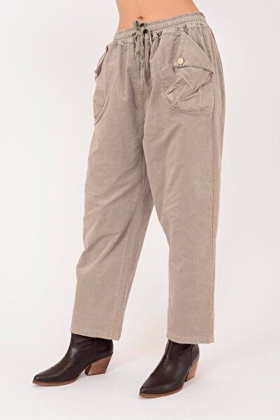 Park Moda K043 Cep Detailled Beli Lasti̇kli̇ Kadi̇ve Pantolon