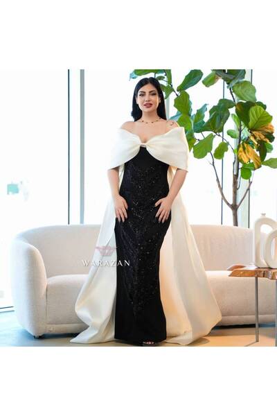 Warazan Evening Dress with Train for Events