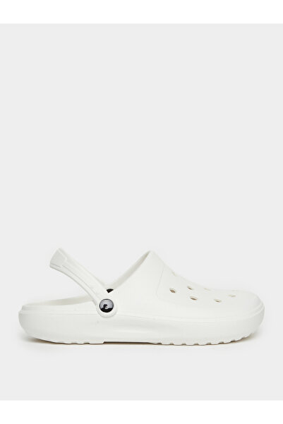 Styli Men White Slip-On Comfort Clogs