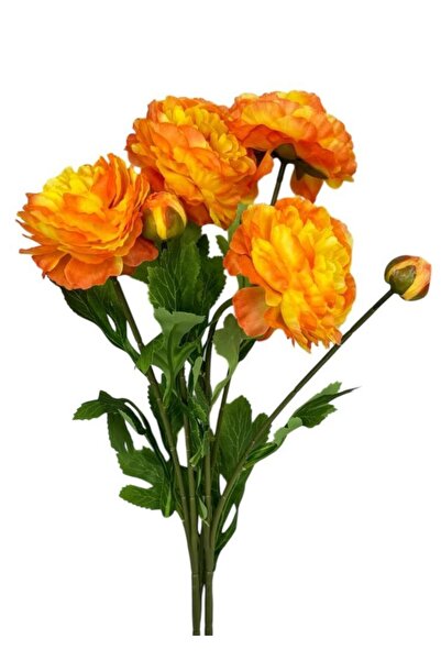 Nettenevime Yapay Çiçek Şakayık Çiçeği Somon Renk 2 Çiçek 1 Tomurcuk 50Cm