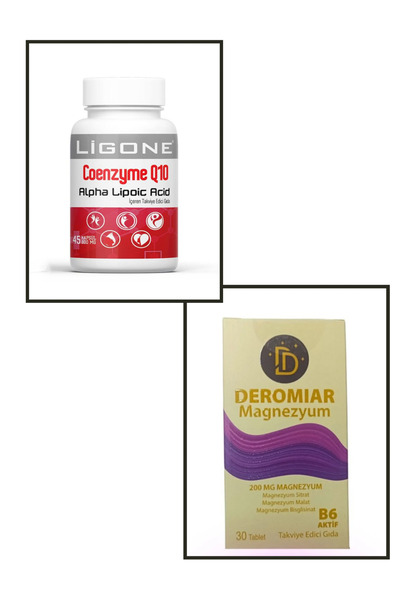 Ligone Coenzyme Q10 + Magnezyum 2’li Set | Enerji ve Kas Desteği