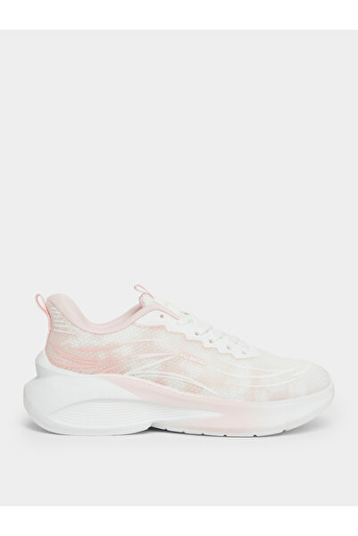 Styli Women Pink Lace Up Running Sneakers