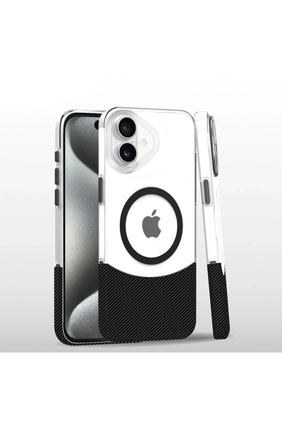 Joko 1613832747 غطاء ماج سيف كربوني لهاتف آيفون 16 بلس (213238) - أسود