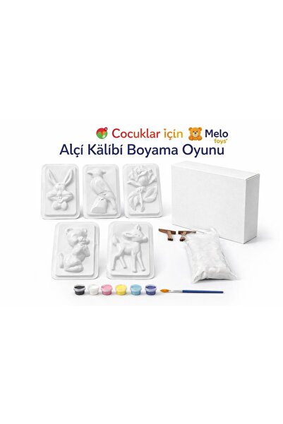 Melo TOYS Eğitici Alçı Kalıbı Boyama Seti - Çocuklar İçin Yaratıcı Sanat ve E...