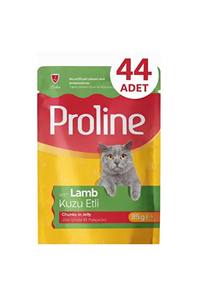 Proline Pouch Kuzu Etli Yaş Kedi Mama 44 x 85 gr