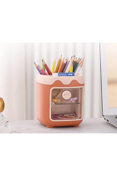 Saros Teknoloji حامل أقلام - حامل أقلام بتصميم خزانة صغيرة