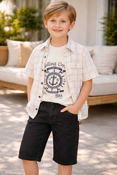 Cikko SET CU CĂMĂȘĂ CU BRETELE PENTRU BĂIEȚI CU DETALII DE BĂRĂ DE BĂRĂ PENTR...