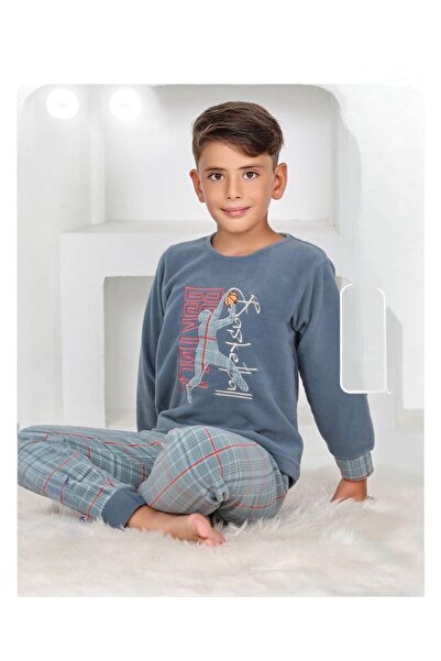 KAPİKİDS 4-10 Years Old Boys' Pajama Set – Long Sleeves, Patterned, Comfortab...