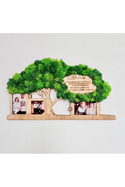 Bee Funky Personalized Wood and Lichen Picture "Memory Tree"