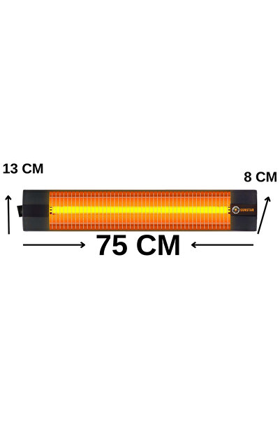 Sunstar Elektrikli Halojen Isıtıcı Soba – IP67 – İç/Dış Mekânlar – Kumandalı/Kumandasız