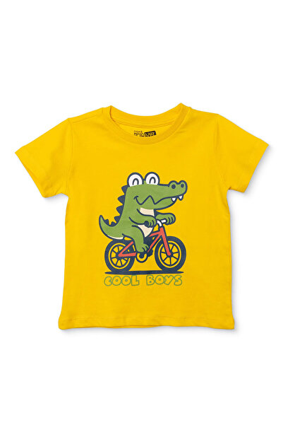 ebebek Hello Baby HelloBaby Erkek Bebek Tshirt Süprem Bisiklet Yaka Kısa Kol