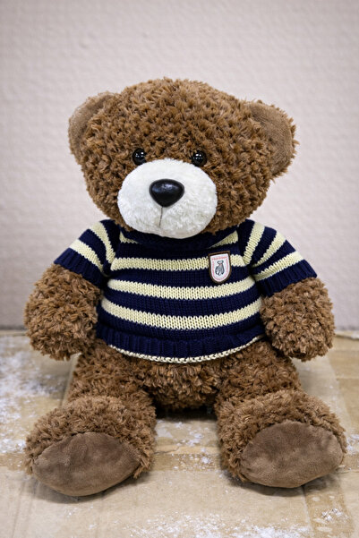 TOHA دمية دب قطيفة 45 سم - دمية دب تيدي بسترة هدية لعبة ناعمة