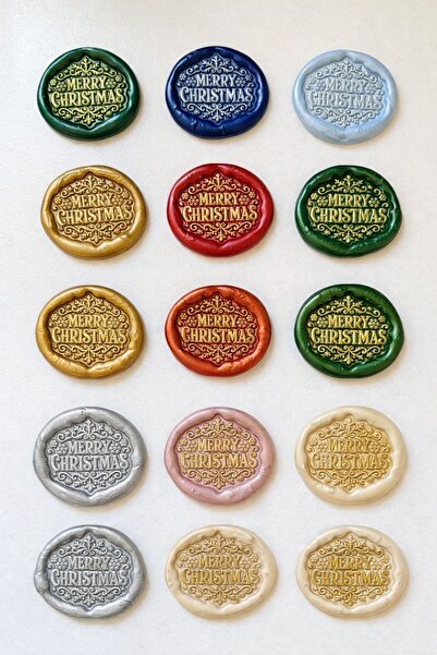 PRAG New Year's Themed Embossed Adhesive Seal Candle