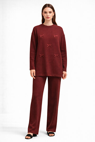 Gold Vitray Women's knitted set with decorative bows