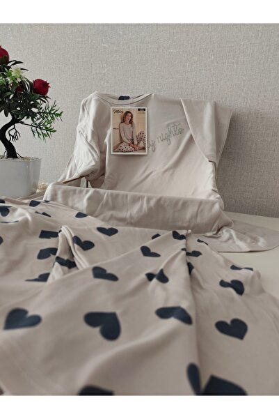 Mihra Milan Kumaş Uzun Kollu Kadın Pijama Takımı S/M - L - XL - XXL