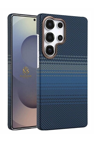 Massemr غطاء سامسونج جالاكسي إس 24 ألترا كربون ماج سيف، غطاء مغناطيسي قوي ورف...