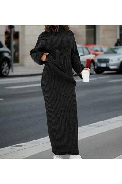 Abalı Yeni sezon triko kışlık kalan 2li etekli maxi takım Yumuşak yün iplik Alhawi Noura model.