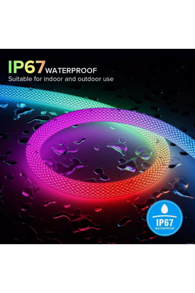 POWERR LED AYDINLATMA 5V 5 Metre Usb Kitli IP67 IC-RGB Halat Işık Pixel Neon ...