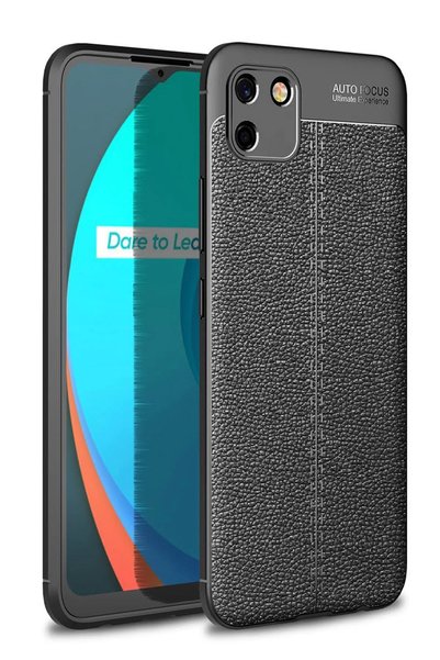New Face غطاء حماية MTXDPN لهاتف Realme C11 2021 مع تركيز تلقائي (231942) - أسود