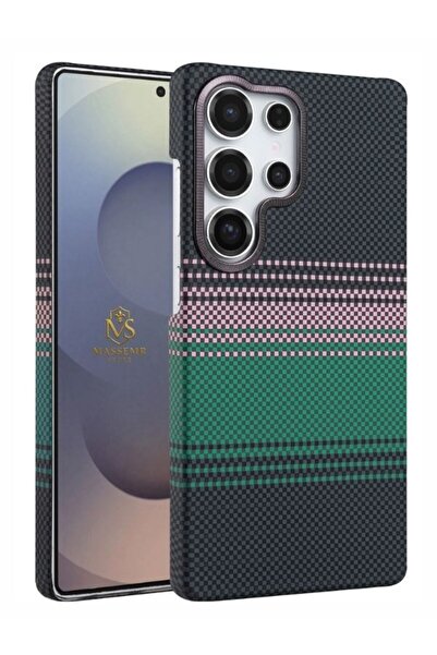 Massemr غطاء سامسونج جالاكسي إس 24 ألترا كربون ماج سيف، غطاء مغناطيسي قوي ورف...