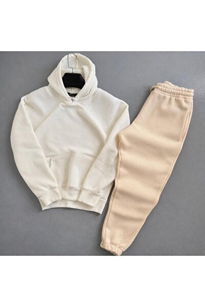 WENMİNG Men's Soft Textured Regular Fit Cotton 3 Thread Soft Textured Sweatshirt Tracksuit Set