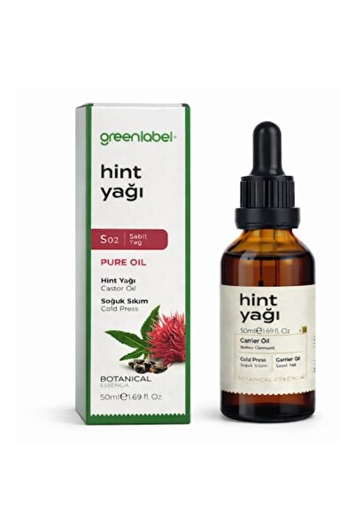 Greenlabel Castor Oil 50 ml – Cold Pressed, 100% Pure, for Hair, Eyelash and Eyebrow Growth