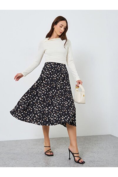 Take Two By Styli Women Graphic Printed A-Line Midi Skirt