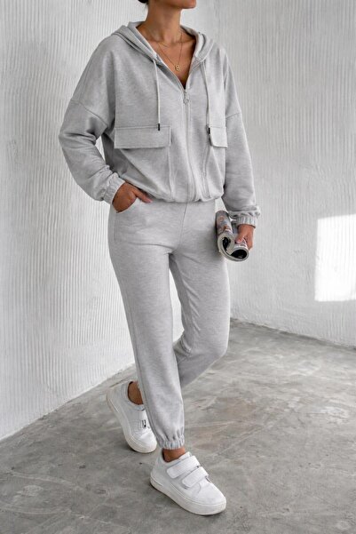 H&Z COLLECTION Grey ladies training set with hoods