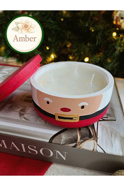 Ca.Gi El Yapımı Yılbaşı & Noel Temalı - Noel Baba Figürlü Kokulu Kavanoz Mum ...