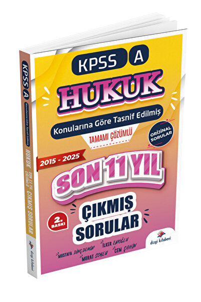 Dizgi Kitap 2026 Kpss A Hukuk Son 11 Yıl Tamamı Çözümlü Orijinal Çıkmış Sorul...