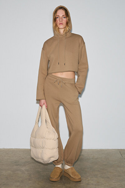 ETHIQUET Ayatre women's organic cotton fleece-lined k Hooded regular fit elas...