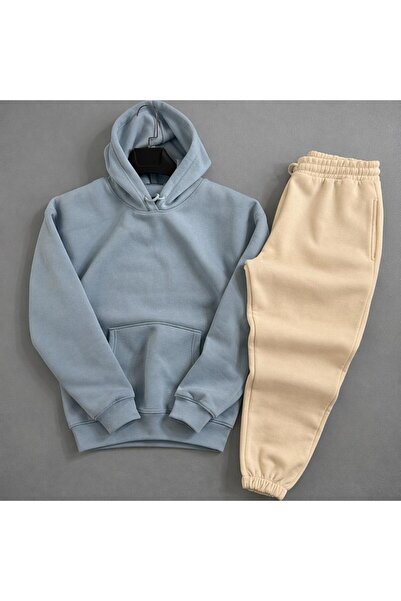 WENMİNG Set de trening pentru bărbați, din bumbac cu textura moale, cu 3 fire, cu textura moale, tricou