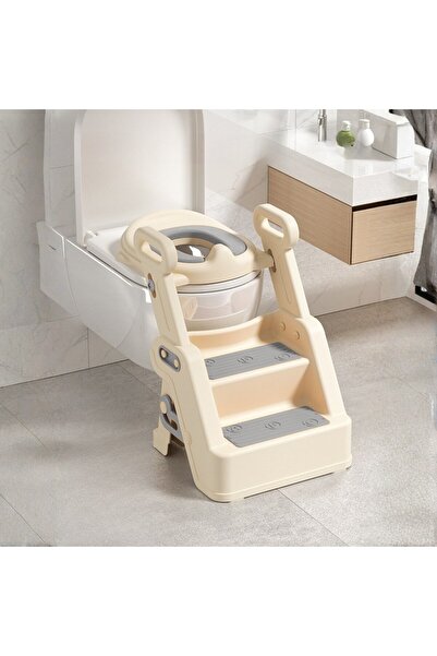 DEKOHOP Merdivenli Katlanır Klozet Adaptörü Çocuk Tuvalet Eğitimi ve Banyo Tuvalet Lavabo Yükseltici