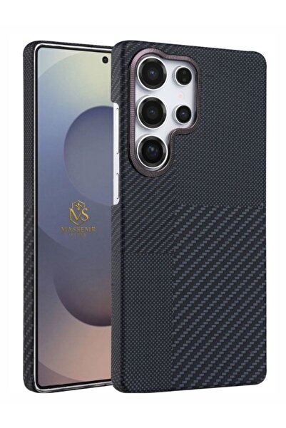 Massemr غطاء سامسونج جالاكسي إس 24 ألترا كربون ماج سيف، غطاء مغناطيسي قوي ورف...