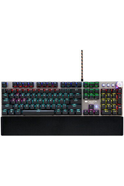 CANYON Tastatura Gaming Nightfall GK-7, RGB, ΗΠΑ, Γκρι