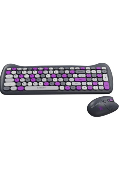 CANYON Σετ κουμπιών για ποντίκια Canyon, HSET-W6 Kitty Edition, βιολετί