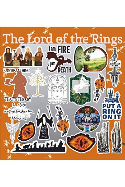 hediyenebak مجموعة ملصقات سلسلة سيد الخواتم 2 |   ملصق لابتوب، دفتر ملاحظات، تابلت، هاتف، دفتر، بوليت