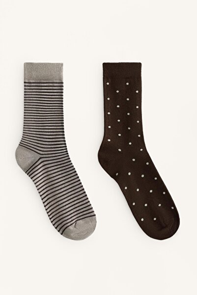 Oysho 2 pairs of classic 55% modal 10% cashmere socks