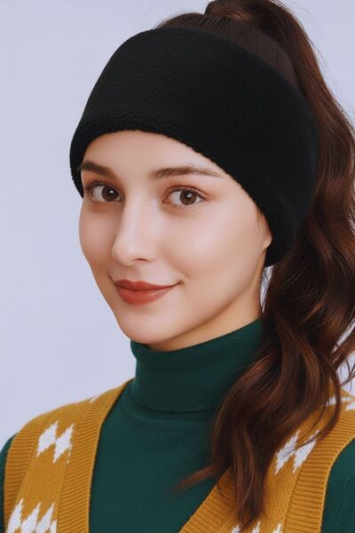 Leiste Classy Plain Plush Bandana Stretchy Sports Sweat Hair Band Plush Makeu...