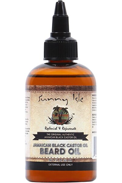 Sunny Isle زيت الخروع الأسود الجامايكي للحية 4 أونصة