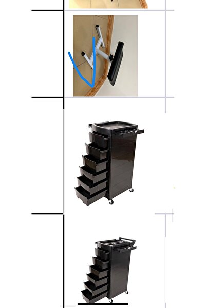 global fashion Suport pentru pedichiură pe suport reglabil, negru