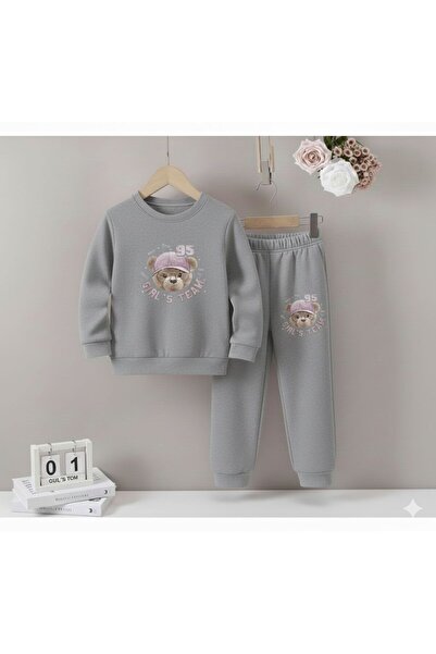 No Plan طقم رياضي مطبوع للفتيات من تايم تيدي