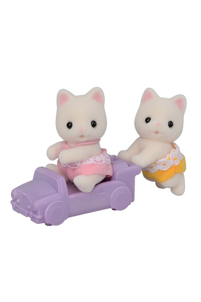 Epoch Sylvanian Families Figurines-Twin Kittens Floral