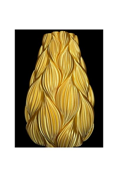 OEM Vază decorativă Ripple, aurie, 32 cm, material