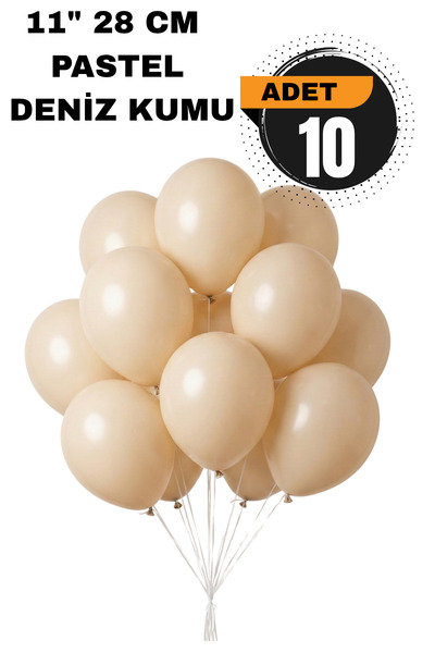 FESTİLO Pastel Balon 11 inc 28 cm Doğum Günü Parti malzemeleri 10 Adet
