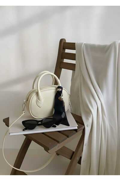 Butik Suni Deri Fular detaylı Omuz&El Çantası