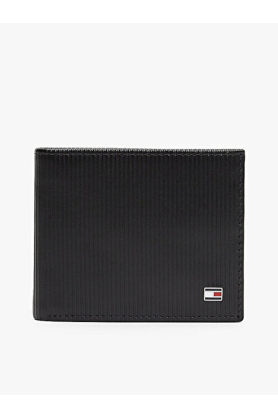Tommy Hilfiger TH Flag Mini Kredi Kartı Erkek Siyah Cüzdan AM0AM13958BDS