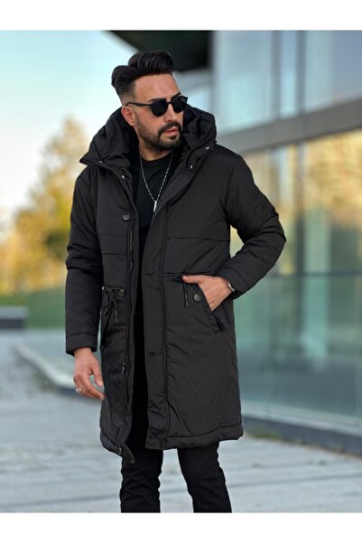 MİS MODA Men's Winter Padded Trench Coat