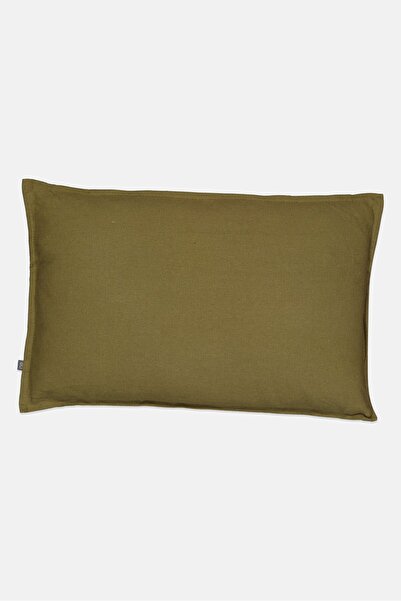 Muy Mucho Cotton Plain Removable Cushion Cover, Dark Olive