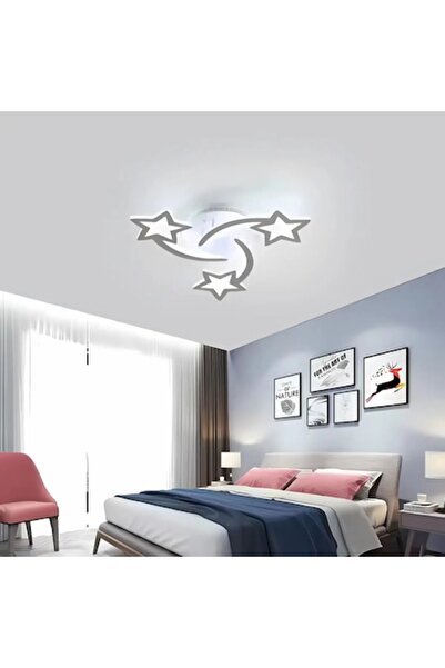 OEM Candelabru LED IPOMOEA cu telecomandă 48W, 3 stele, lumină rece/caldă/neutră, reglabil, alb